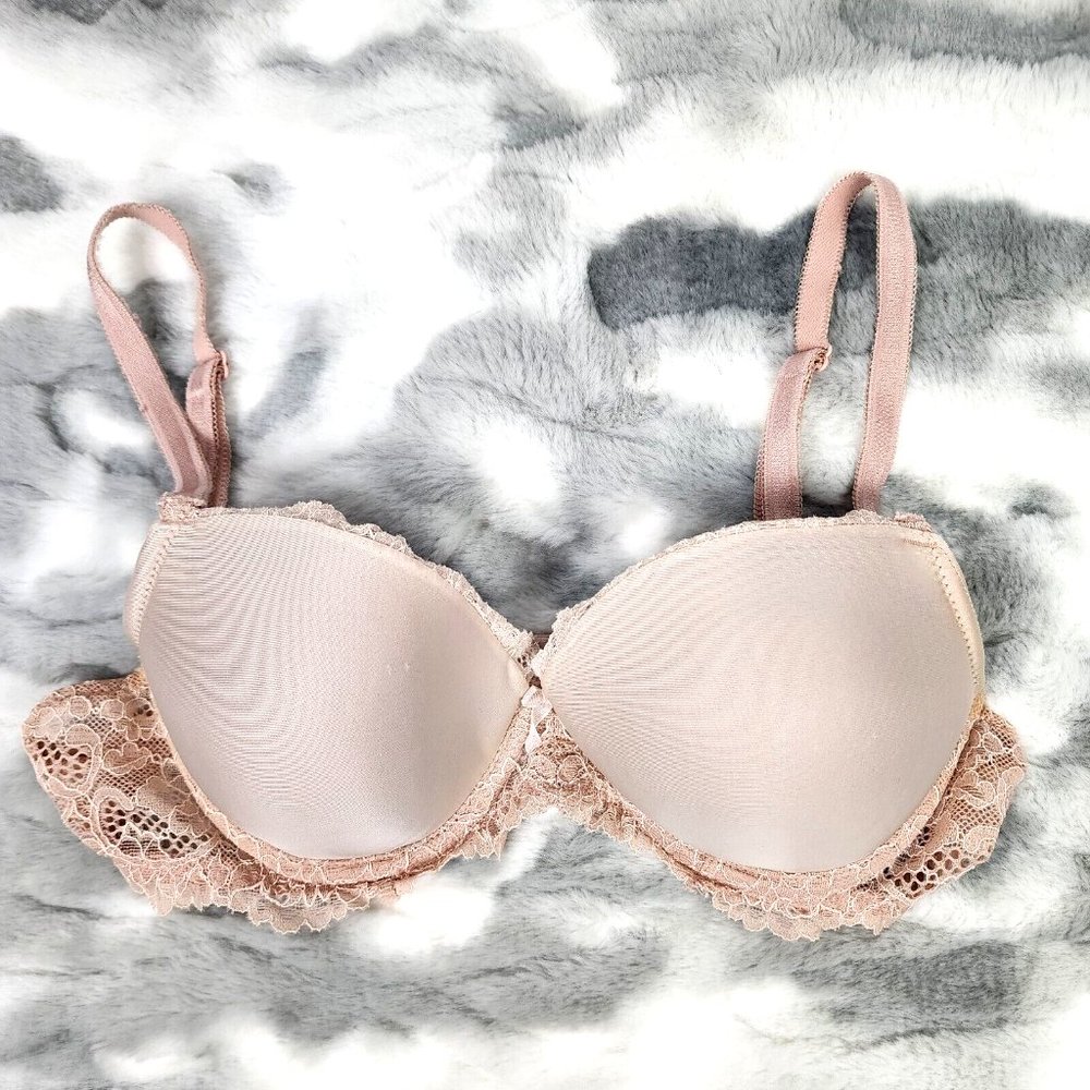 Victoria's Secret Dream Angels Rose Pink Lined Demi Soft Cup Underwire Bra - 32C